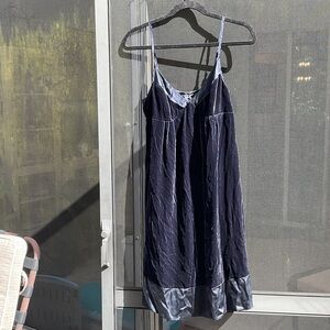 GAP Midnight Blue Velvet and Silk Dress, Size 6